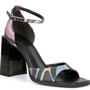 NEW NWT Gianni Bini Multicolor Block Heel Sandals 7M